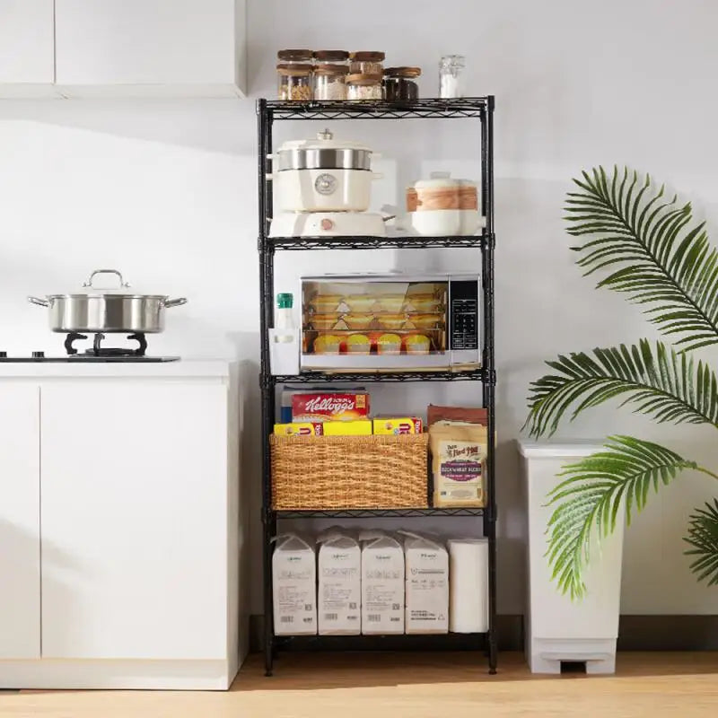 Metal Kitchen Storage Rack, Multifunctional - 4/5 Tiers