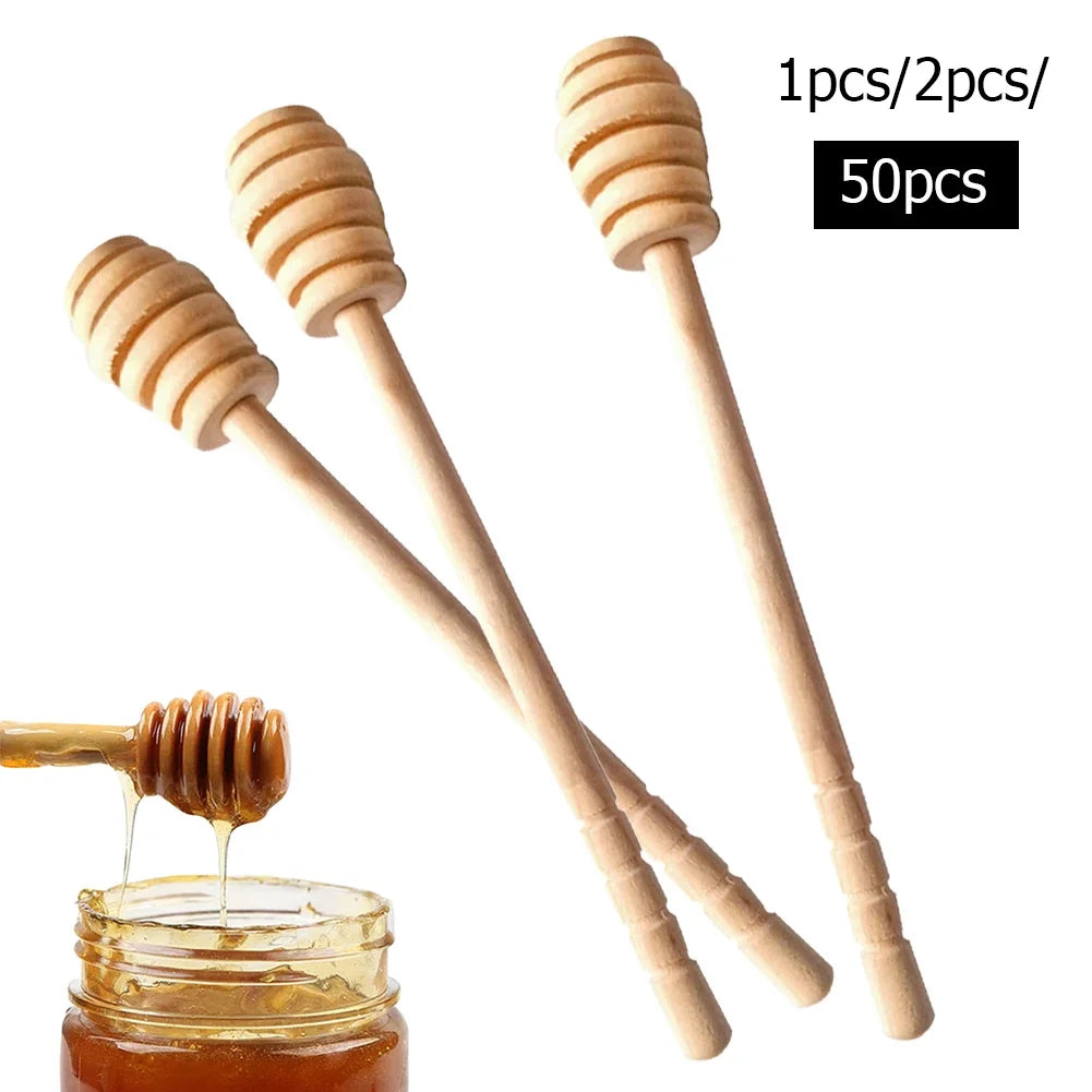 10pcs Wooden Honey Spoon/Dipper/Stirrer Stick