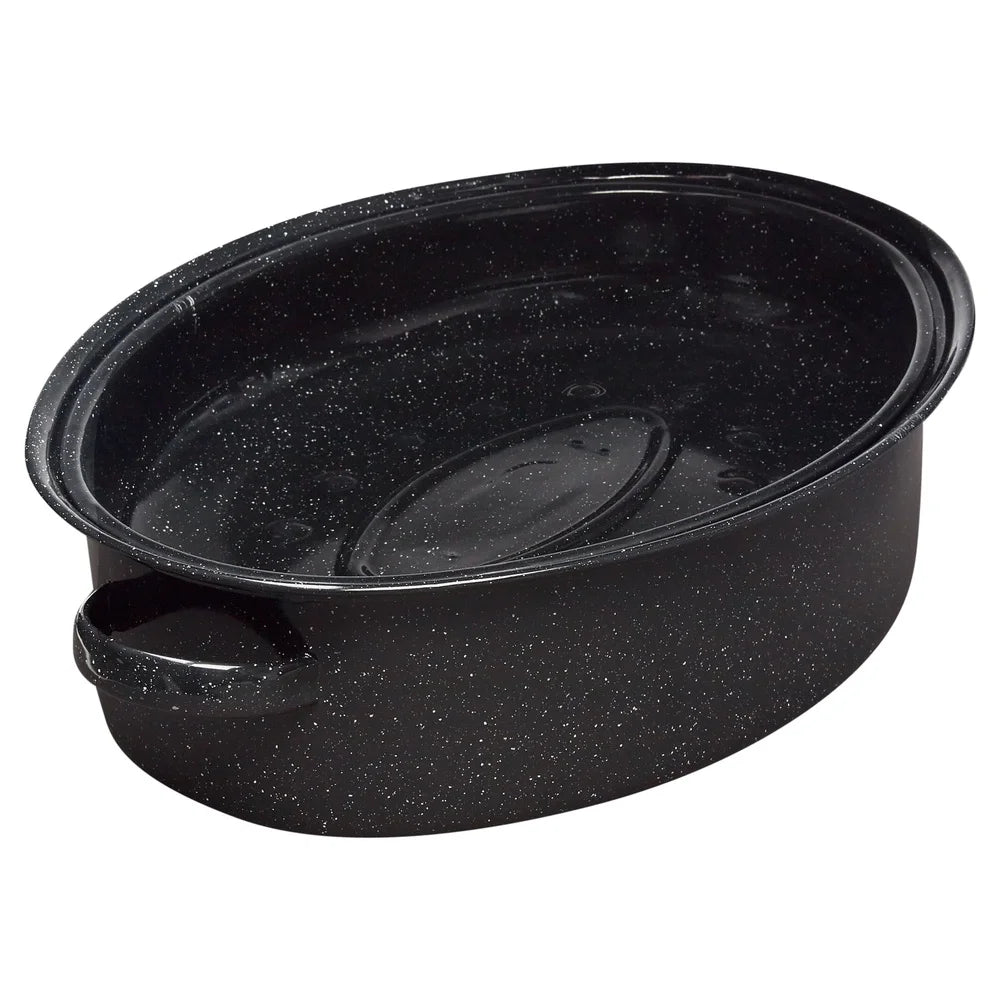 18 Inch Covered Nonstick Porcelain Steel Roasting Pan