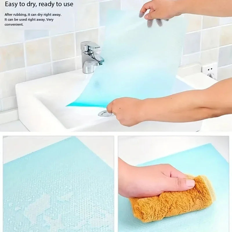 4PCS EVA Waterproof Refrigerator Shelf/Drawer Liner Mat