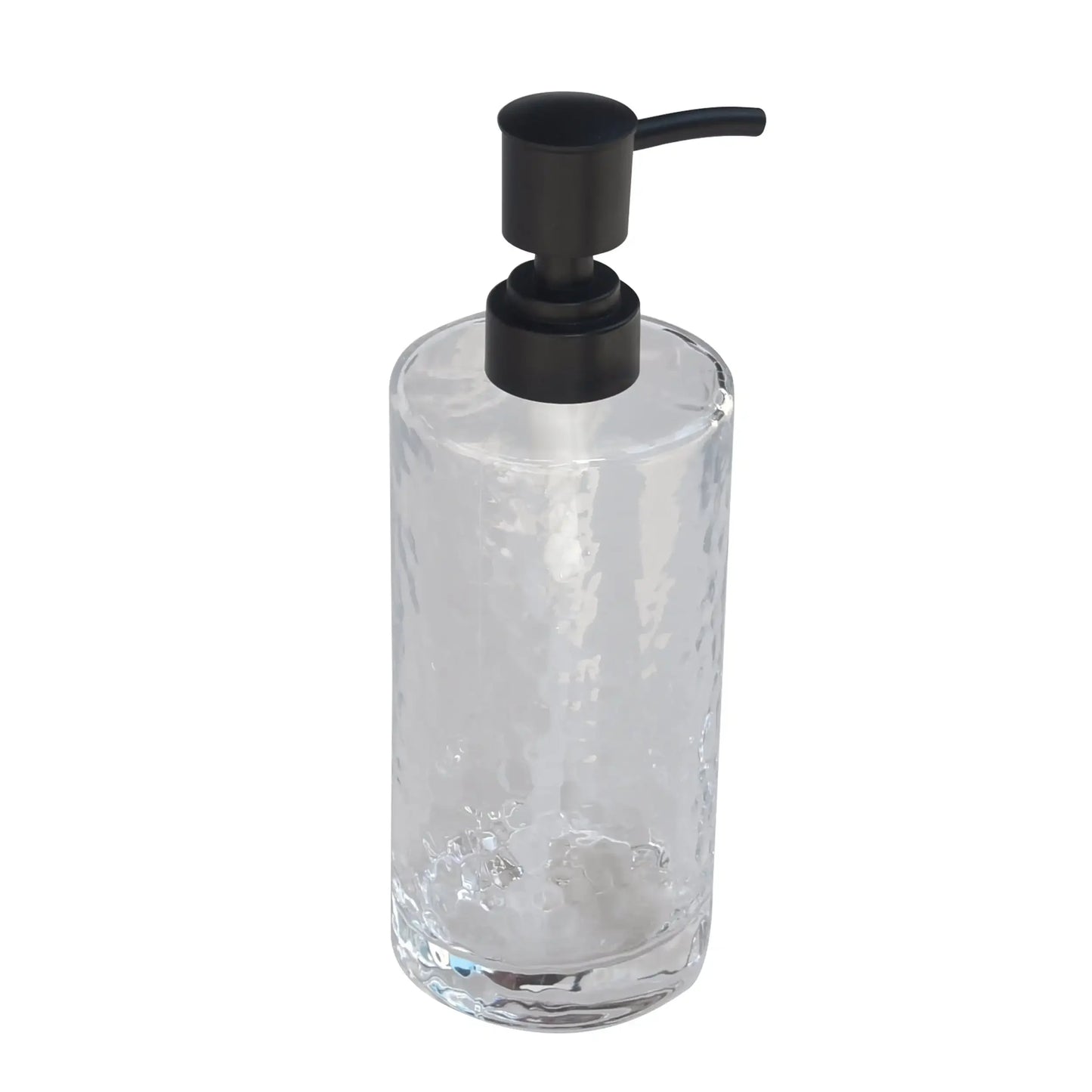 3-Pack Elegant Hammered Glass Soap Dispenser