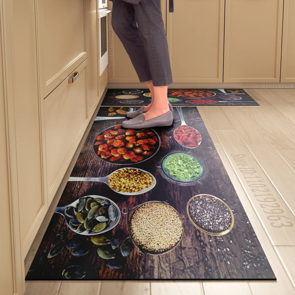 Kitchen Floor Mat, Dining Theme