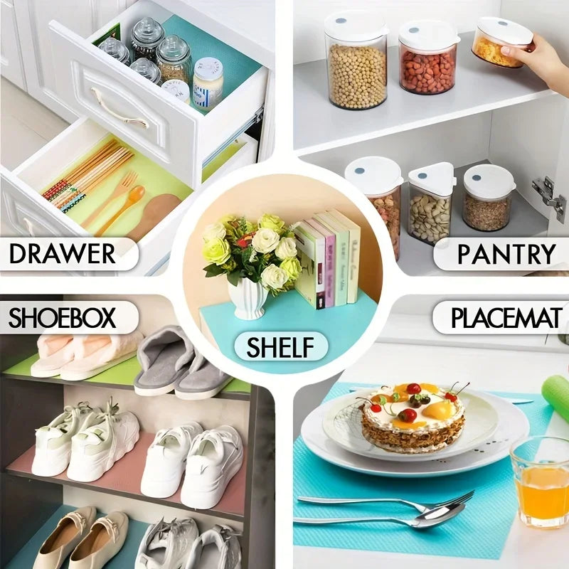 4PCS EVA Waterproof Refrigerator Shelf/Drawer Liner Mat