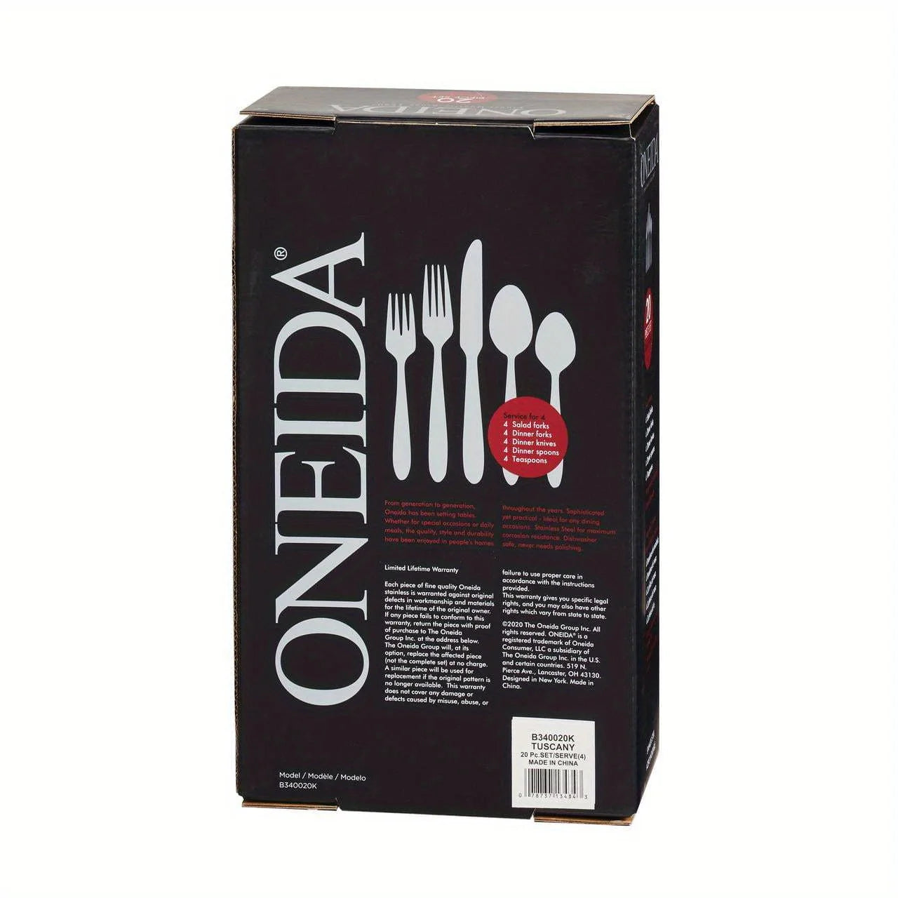 Oneida Tuscany 20 Piece Everyday Flatware Set - Service for 4