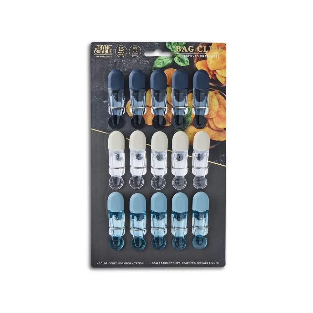 15 Piece Magnetic Bag Clips Set