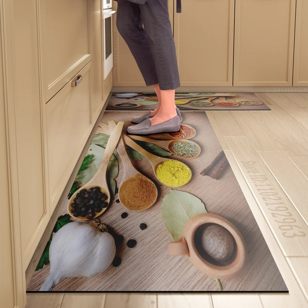 Kitchen Floor Mat, Dining Theme
