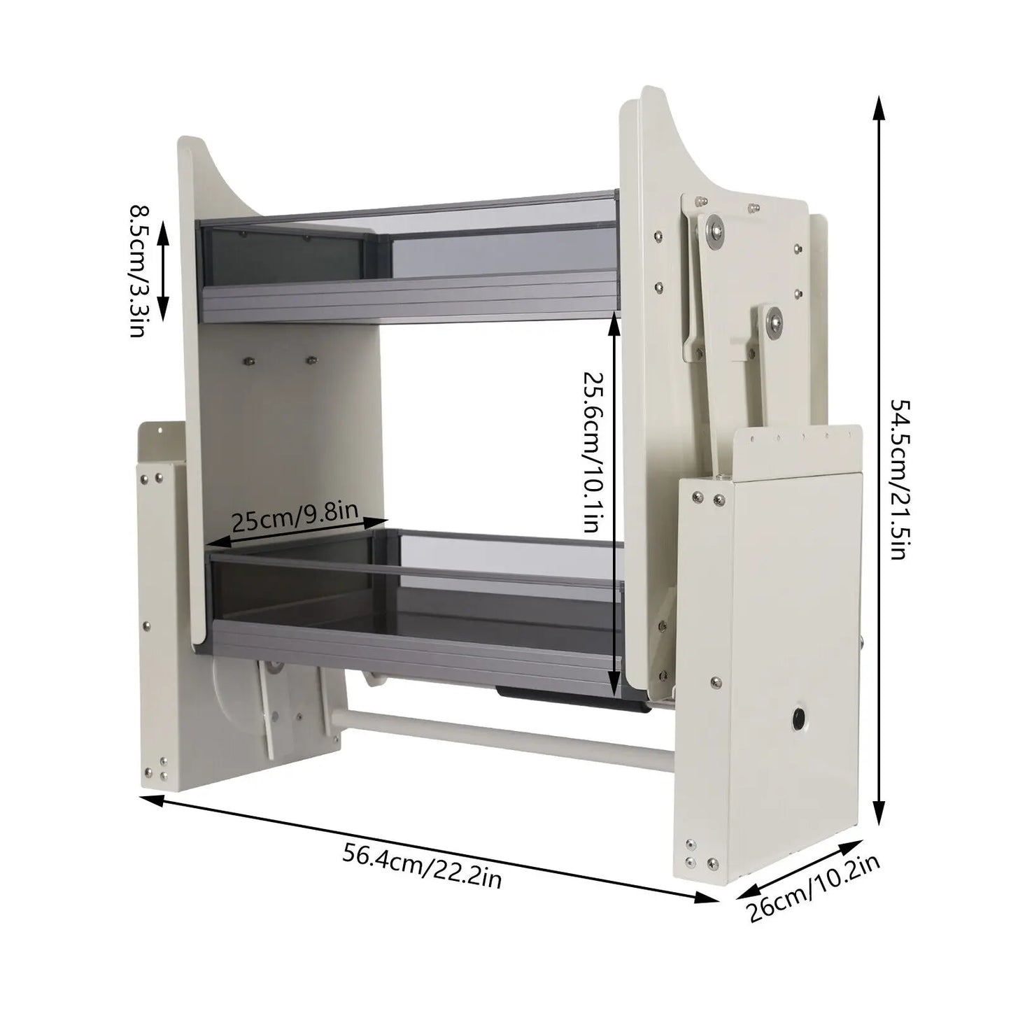 2-Tier Pull-Down Kitchen Cabinet Storage Rack