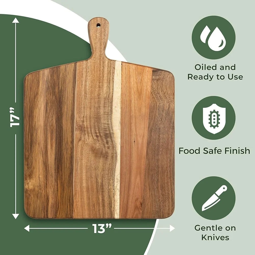 Acacia Wood Cutting Board with Handle