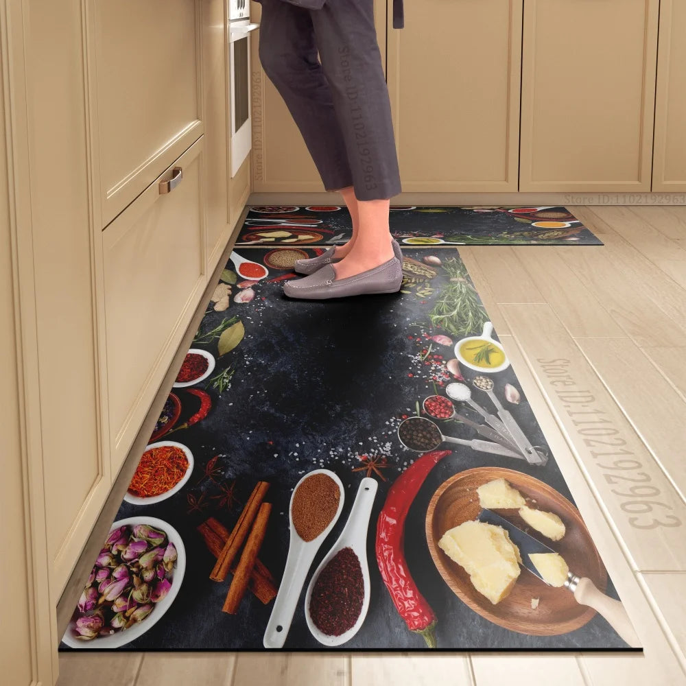Kitchen Floor Mat, Dining Theme