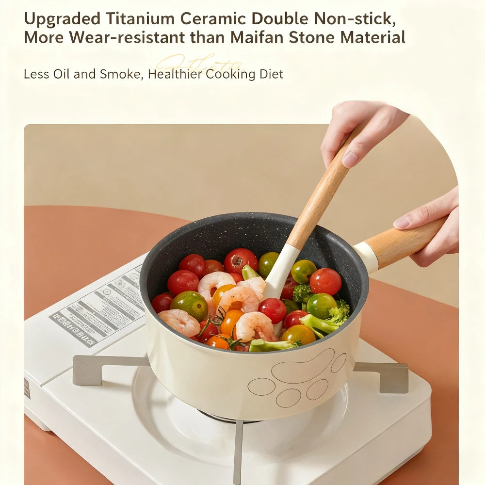 Nonstick Milk Pot with Glass Lid