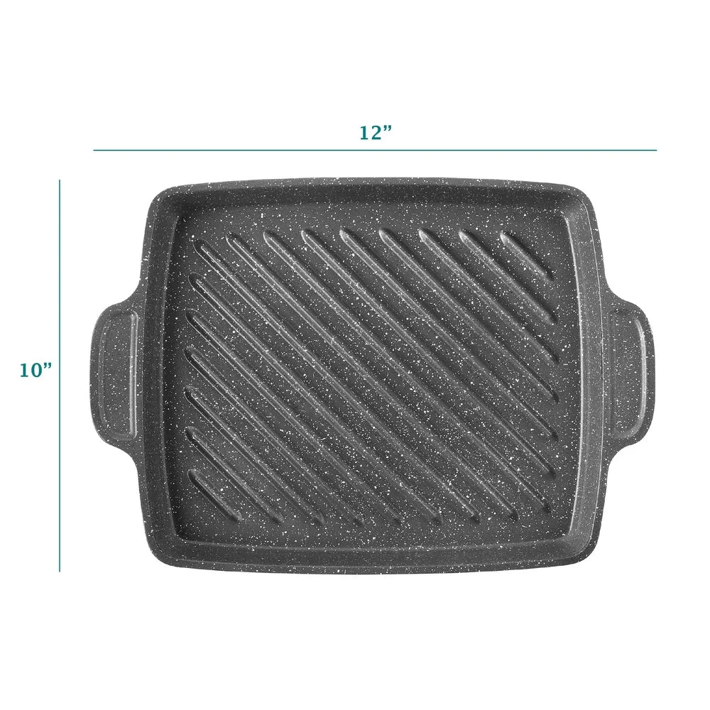 12 Inch Non-Stick Cast Aluminum Steak Pan, Oven Safe