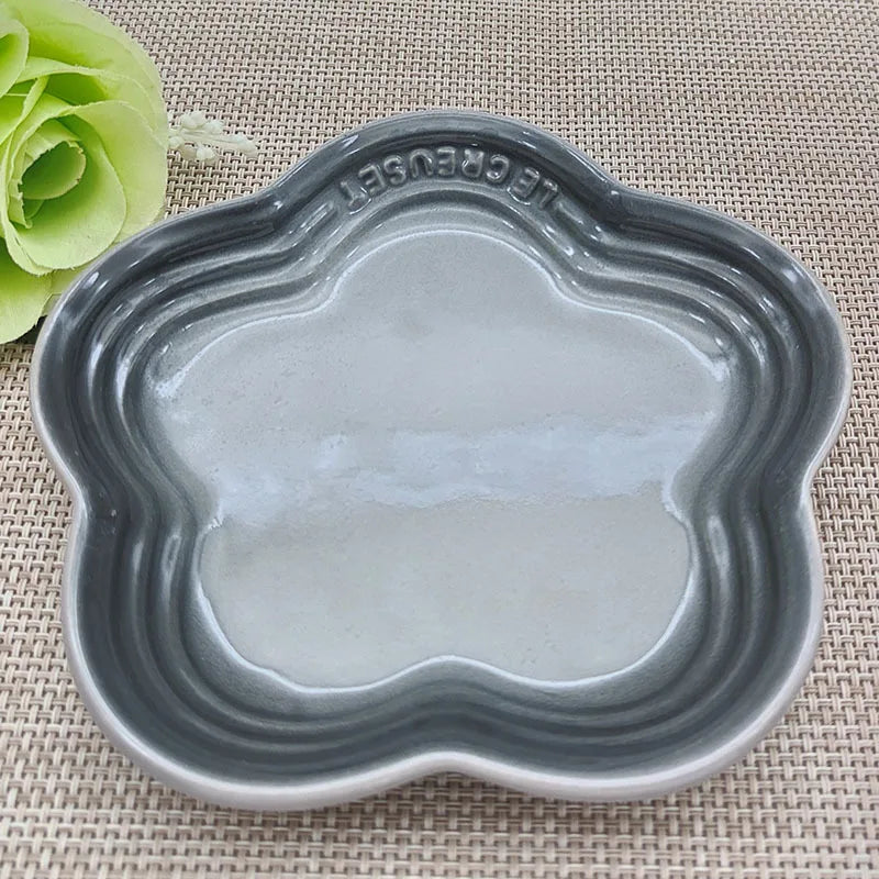 Plum Blossom Plate, 5.5 in, Ceramic