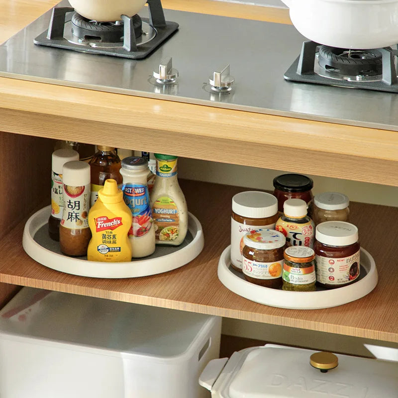 360 degree Rotating Kitchen Condiment Storage Rack